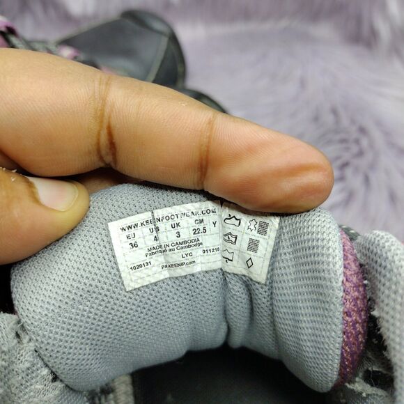 Keen Youth Kids Girls Size 4 Targhee Mid Waterproof Boot 1020131 Raven/Tulipwood - Picture 7 of 7